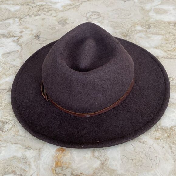 Yellow 108 Dylan Fedora Brown with Leather Bow $199 USD Retail - Picture 5 of 11